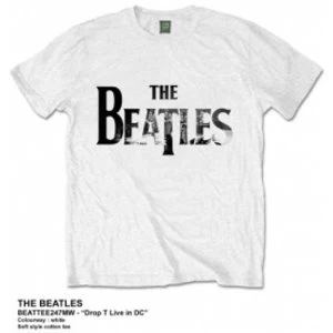 Image of The Beatles Drop T Live In DC Mens White Tshirt: Medium