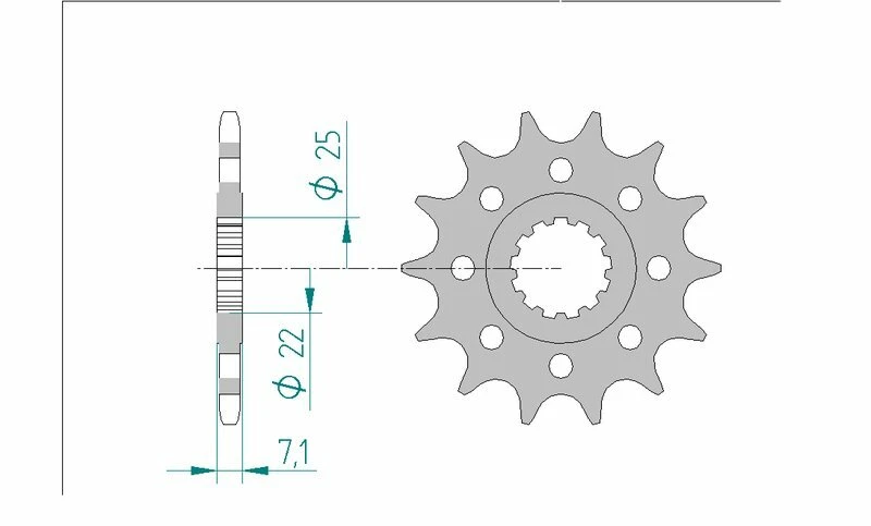 Image of AFAM Steel Standard Front Sprocket 24511 - 520