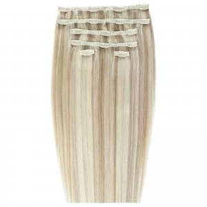 Image of Beauty Works Double Hair Set 18" Clip-In Hair Extensions (Various Shades) - Champagne Blonde 613/18