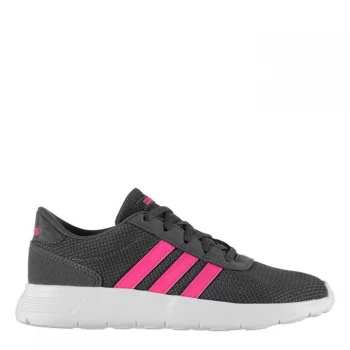 Image of adidas Lite Racer Girls Trainers - LtGrey/Pink