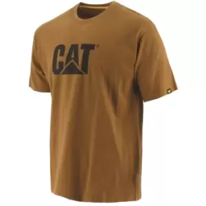 Image of Caterpillar Mens Trademark Logo T-Shirt (Small) (Bronze)