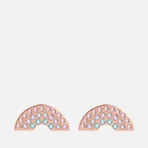 Image of Olivia Burton Womens Rainbow Studs - Rose Gold