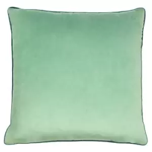 Image of Meridian Velvet Cushion Mineral/Teal, Mineral/Teal / 55 x 55cm / Polyester Filled