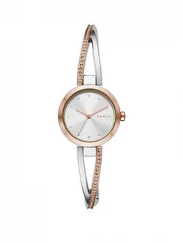 Image of DKNY Silver and Two Tone 'Crosswalk' Fashion Watch - NY2925