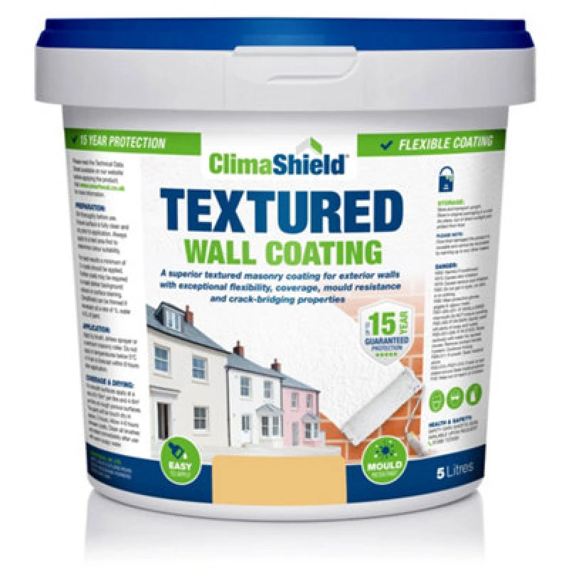 Image of Smartseal Wall Coating Textured (Soft Apricot), Waterproof 15 Years, Brickwork, Stone, Concrete And Render, Breathable, 10Kg