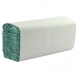 Image of Whitecroft 1 Ply Green C-Fold Hand Towels Pack of 2850 WX43094