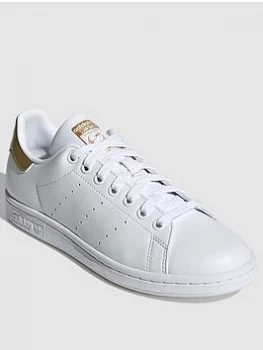Image of adidas Originals Stan Smith - White/Gold, Size 3.5, Women