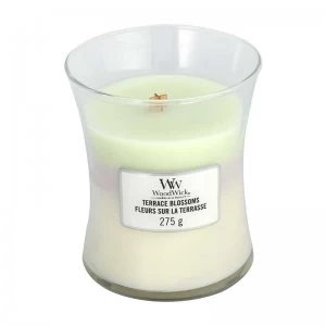 Image of WoodWick Trilogy Terrace Blossoms Medium Jar Candle 275g