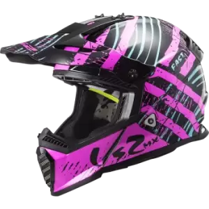 Image of LS2 Mx437 Fast Evo Verve Black Fluo Pink S