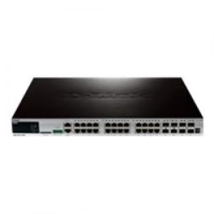 Image of D-Link xStack 24-port 10/100/1000 Layer 2+ Stackable Managed PoE Gi