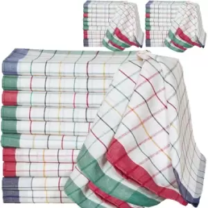 Image of Markenartikel - 30x Tea Towels Absorbent Kitchen Dish Drying Cleaning Cloth Set of 30 Cotton