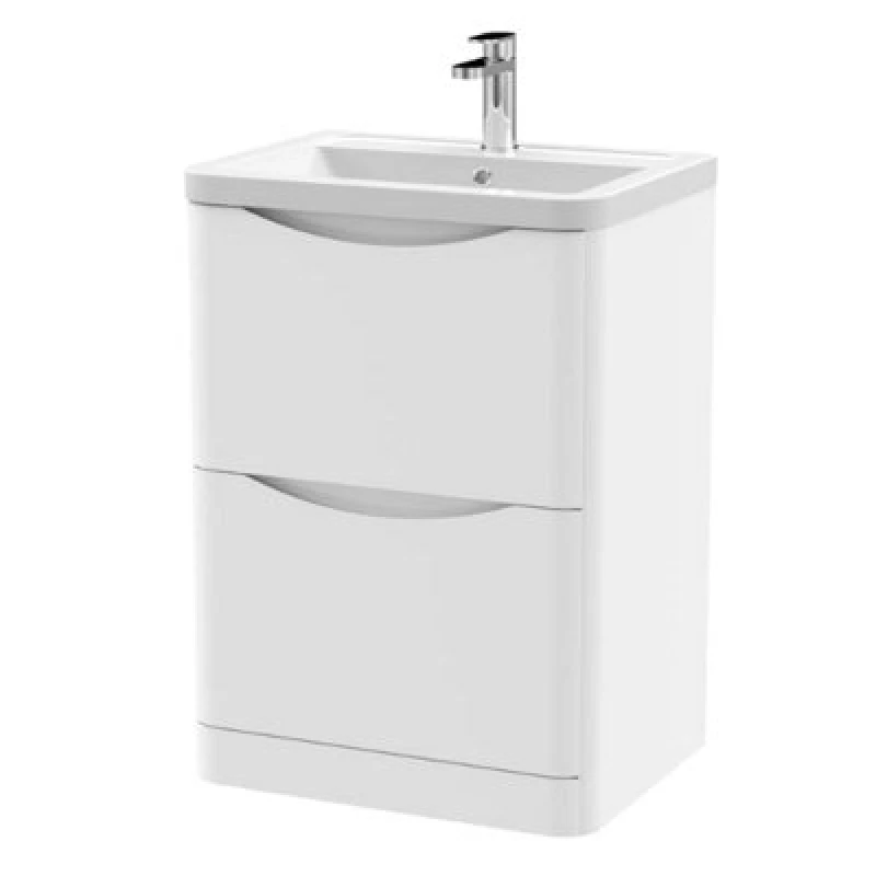 Image of Nuie 600 F/s 2-Drawer Unit & Ceramic Basin