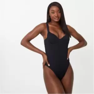 Image of Jack Wills Eco Crinkle Underwire Swimsuit - Black