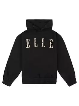 Image of Elle Girls Oversized Hoodie - Black, Size Age: 7-8 Years, Women