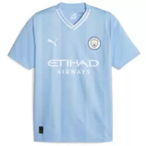 Image of Puma Manchester City Home Shirt 2023 2024 Adults - Blue