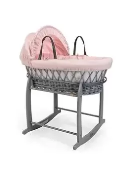 Image of Clair De Lune Waffle Pink Wicker & Deluxe Stand Grey