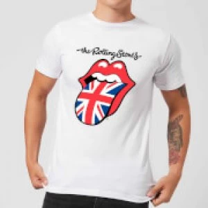 Image of Rolling Stones UK Tongue Mens T-Shirt - White - S