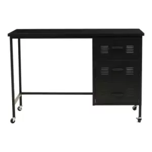Image of Premier Housewares Academy Three Drawer Desk, black