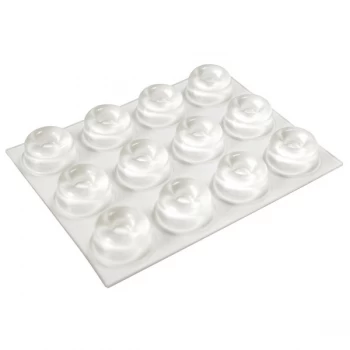 Image of Toolcraft 2210C12-C Transparent Rubber Foot Ø 22.3mm - 12 Pack