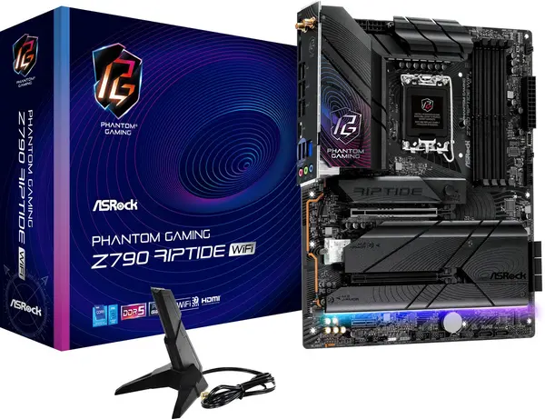 Image of ASRock Z790 RIPTIDE WIFI Motherboard Intel Socket LGA1700 Supports 14th 13th & 12th Gen 1x PCIe 5.0 x16 1x PCIe 4.0 x16 PCIe 3.0 x1 ATX USB 3.