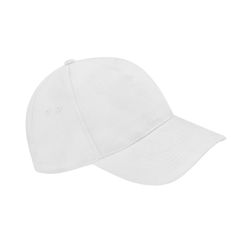 Image of Beechfield Beechfield Men Ultimate 5 Panel Baseball Cap Pack of 2 in White White One Size Male 5059269087289