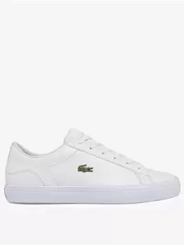Image of Lacoste Womens Lerond BL Leather and Synthetic Trainers Size 8 UK White