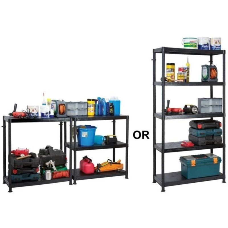 Image of Garland 5 Shelf Self Assembly Plastic Shelving Unit G09046