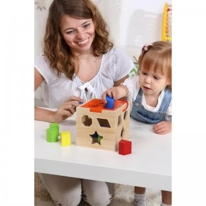 Image of Tooky Toys Wooden Shape Sorter