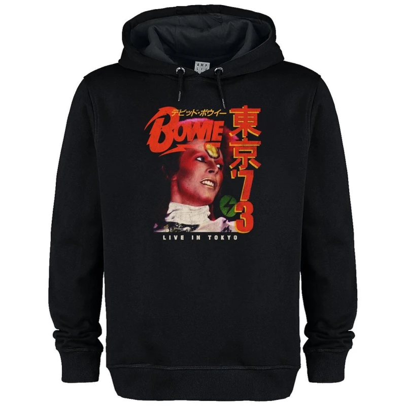 Image of Amplified Amplified Men Live In Tokyo David Bowie Hoodie in Black Size: X-Small Black XS Male 5063693000141
