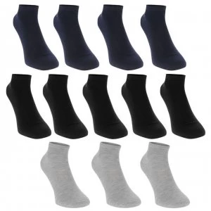 Image of Donnay Trainer Socks 12 Pack Junior - Dark Asst