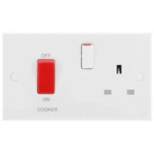 Image of Bg White Single Cooker Switch & Socket