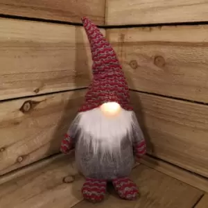 Image of Festive - Christmas 35cm Red & Grey Gonk With Light Up Nose