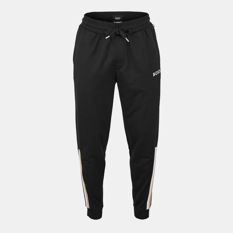 Image of Boss Mens Iconic Closed Hem Fleece Joggers Black male Small