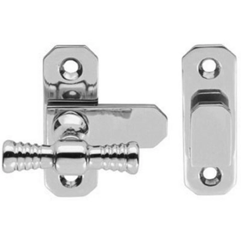Image of Loops Window T Handle Fastener 57 x 19mm Polished Chrome Cabinet Door Lock Multi unisex