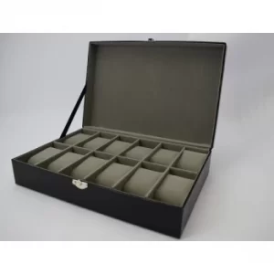 Image of Harvey Makin Lizard Vinyl Watch Box Holds 12 Watches