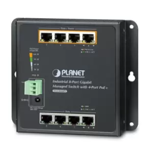 Image of WGS-804HPT - Managed - Gigabit Ethernet (10/100/1000) - Full duplex - Power over Ethernet (PoE) - Wall mountable