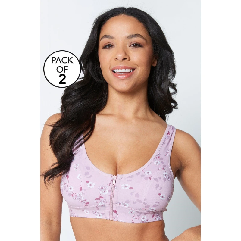 Image of Be You Pack Zip Through Floral Bra - Multi Multi S