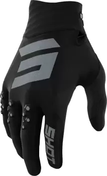 Image of Shot Contact Motocross Gloves, black-grey, Size L, black-grey, Size L