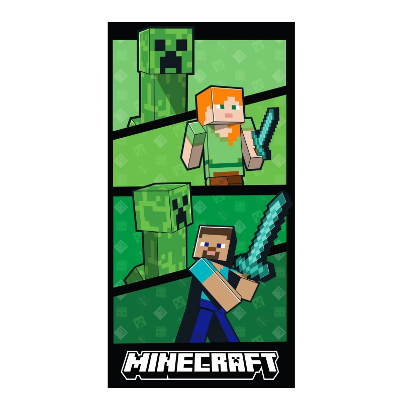 Image of Minecraft Minecraft Dynamic Beach Towel - Green