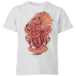 Image of Harry Potter Gryffindor Drawn Crest Kids T-Shirt - Grey - 3-4 Years