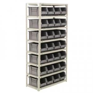 Image of Slingsby Bolt Kit 1800X900X400mm 9-Shelves 40 Bins Grey 383652