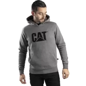 Image of Caterpillar Trademark CW10646 Hooded Sweatshirt / Mens Sweatshirts (Small) (Heather Grey)