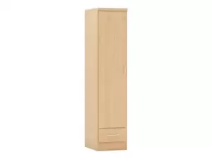 Image of Seconique Nevada Sonoma Oak 1 Door 1 Drawer Single Wardrobe