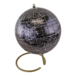 Image of Decorative Freestanding Globe in Black