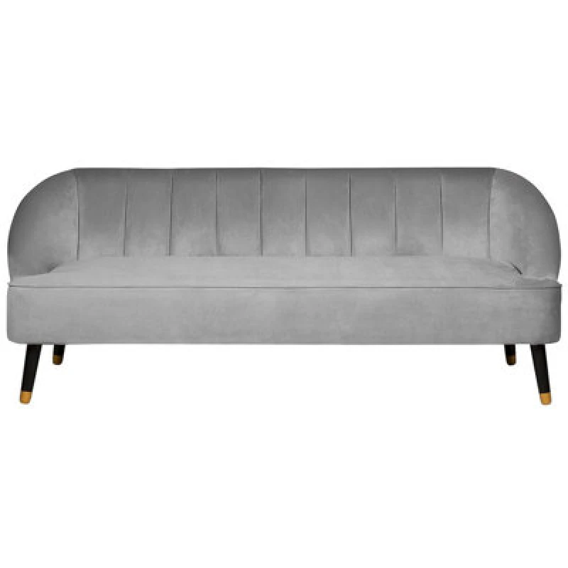 Image of Beliani Sofa 3 Seater Alsvag Velvet Light Grey