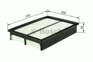 Image of Bosch 1457433955 Air Filter Insert S3955