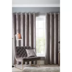 Image of Navarra Embossed Metallic Velvet Eyelet Curtains