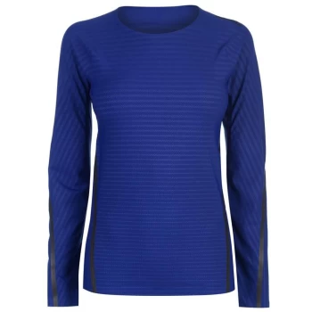 Image of adidas TechFit Long Sleeve T Shirt Ladies - Blue