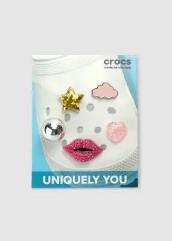 Image of Crocs Womens Jibbitz Disco Girlie 5 Pack In Multi