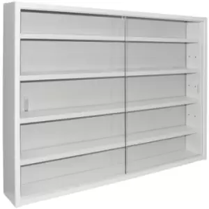 Image of REVEAL - 4 Shelf Glass Wall Collectors Display Cabinet - White